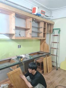 Tủ bếp bị phồng nước